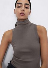 ZARA Sleeveless Turtleneck Top Photo 0