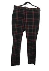 Hollister  Pants Womens XL Blue/ Red Plaid Check Casual Preppy Academia Photo 0