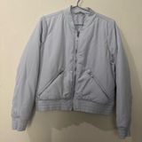 Athleta Light Gray Bomber Jacket Photo 0