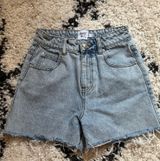 Princess Polly Light Wash Jean Shorts Photo 0
