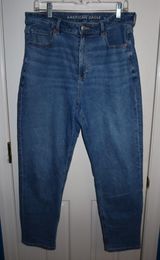 American Eagle Straight Leg Mid Wash Mom Jeans Photo 0