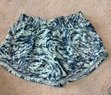 Nike  Blue and White Athletic Shorts with Dynamic Design Photo 0