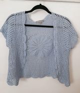 Ny Collection Crochet Cardigan Blue Photo 0