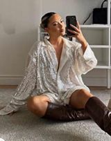 Amazon Sequin Eras button Down  Photo 0