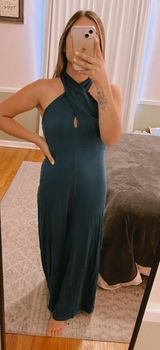 Susana Monaco Cross Front Halter Jumpsuit NWT Photo 0