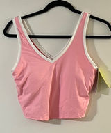 All in Motion Pink and White Bra Photo 0