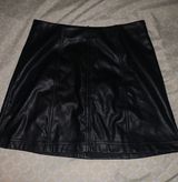 Black Leather Skirt Size M Photo 0