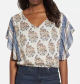 Lucky Brand flowy boho crop top size M Photo 0