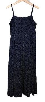 GAP Womens 10 Midi Dress in Black Dot Photo 0