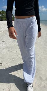 Grey Wide Leg Sweatpants  Photo 0