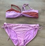 Pinkish purple and brown Strappy Bikini Set Size XL Photo 0