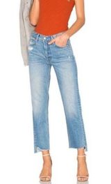 GRLERND Revolve The Helena High Rise Straight Crop Jeans in Psychedelic Shack Photo 0