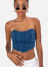 denim corset top Photo 0