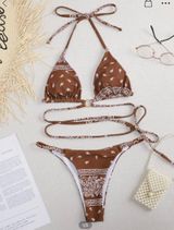 SheIn brown paisley bikini Photo 0