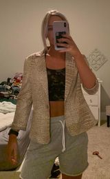 Valerie Bertinelli Tan Snakeskin Blazer  Photo 0