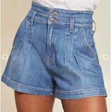 Veronica Beard Jaylen Denim High Waisted Shorts Jaylen Short in Cornflower Photo 0