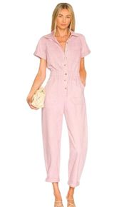 Show Me Your Mumu Pink Denim Cannon Jumpsuit Womens Small Photo 0