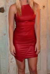 Red Leather Dress Photo 0