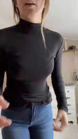 Basic black mock neck Size M Photo 0