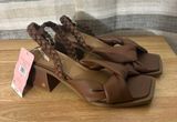 Sam & Libby Brown Braided Strap Heeled‎ Sandals Size 7 Photo 0