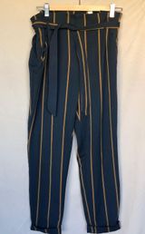 ZARA • Striped Paper Bag Pants Photo 0