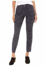 Style & Co Wild Puma Curvy Skinny Jeans Animal Print Colored Denim Black Gray 12 Photo 0