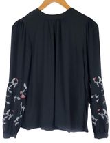 Loft Embroidered Long Sleeve Tunic Blouse Photo 0
