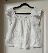 White Linen-like Top  Photo 0