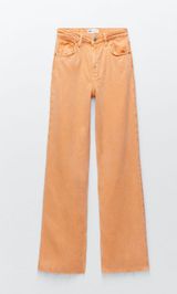 ZARA Orange Wide Leg Jeans Photo 0