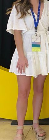 Princess Polly White Wrap Tie Dress Photo 0