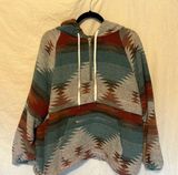 Main strip Aztec Southwestern Pattern Half Zip pullover over with Hood Photo 0
