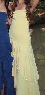 Lucy in the Sky Maxi Dress Yellow Strapless Photo 0