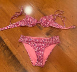 Chelsea & Violet Pink Floral Bikini Top Photo 0