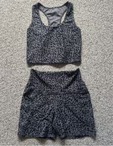 Leopard Print Sports Tank and Shorts Set Photo 0