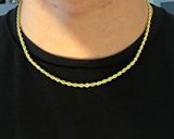 Gold Chain Rope Chain 18in 3mm Photo 0