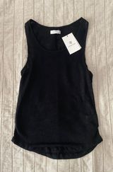 ANINE BING Black Linen Top Photo 0