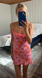 Altar'd State pink and orange mini dress Photo 0