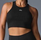 Alo Yoga ALO Ribbed Aspire Tank | Size Small | Black Photo 0