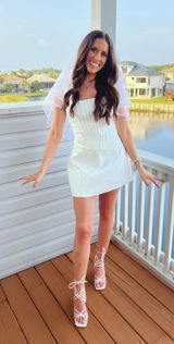 Pretty Little Thing White Corset Dress Photo 0