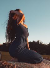 Blue Rain Jean Jumpsuit Photo 0