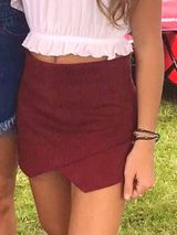 Blu Spero Boutique Maroon Skort  Photo 0