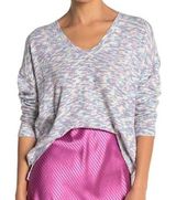 Code x Mode New Space Dye V-Neck Sweater Lightweight Knit Pullover Photo 0