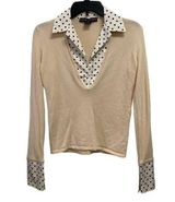 Ralph Lauren Black label Women’s Medium Sweater Polka Dot Polo Photo 0