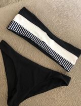 SheIn Ribbed Bandeau Bikini Photo 0