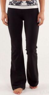 Lululemon Groove Pant reversible pants floral Sz 8 Photo 0