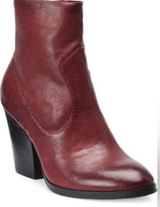 Isola Lani Wine Burgundy Red Leather Heeled Ankle Boots Women’s Size 10 Photo 0
