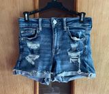 Hi-rise Shortie Jean Shorts Size 4 Photo 0