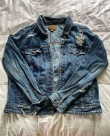 American Eagle Outfitters Ripped Denim Jacket Photo 0