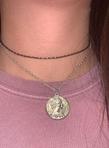 Boutique Silver Coin Necklace Photo 0
