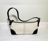Coach Leather Shoulder Bag Brown Beige Photo 0